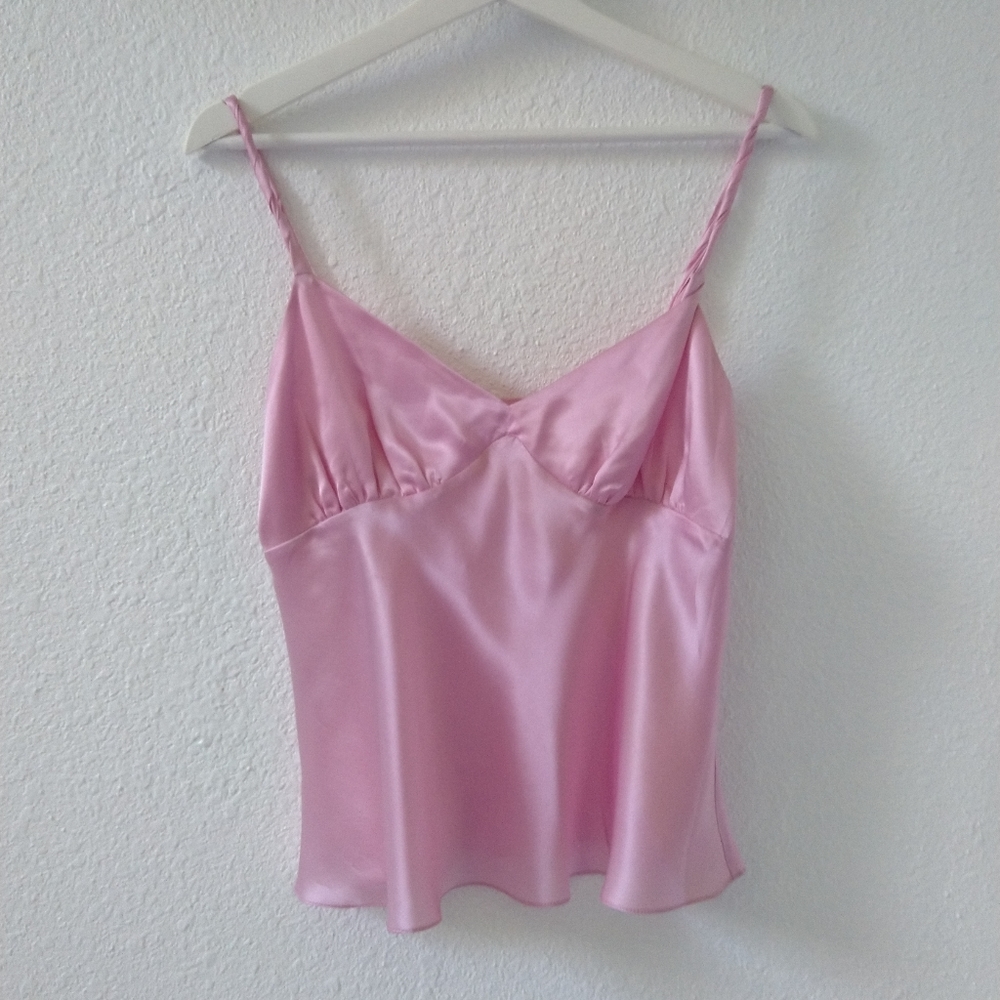 Pink silky top size M
